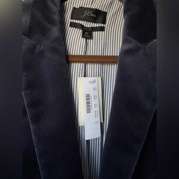 J. Crew Tall Parke blazer in velvet - navy - Picture 2 of 7